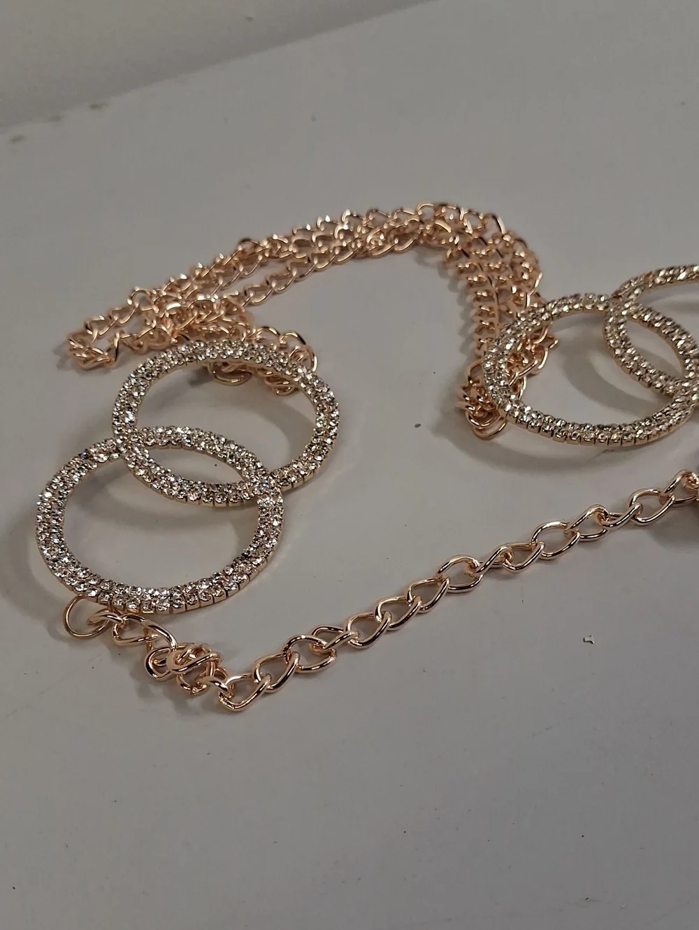 NWT Womens Fashion Nova Gold And Rhinestone Belt